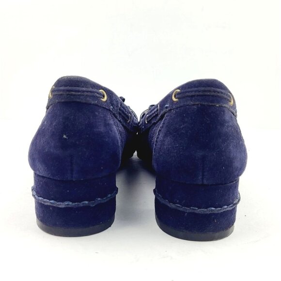 Womens Nine West Blue Block Heeled Tassel Loafers -‎ Size 7 - Picture 7 of 7